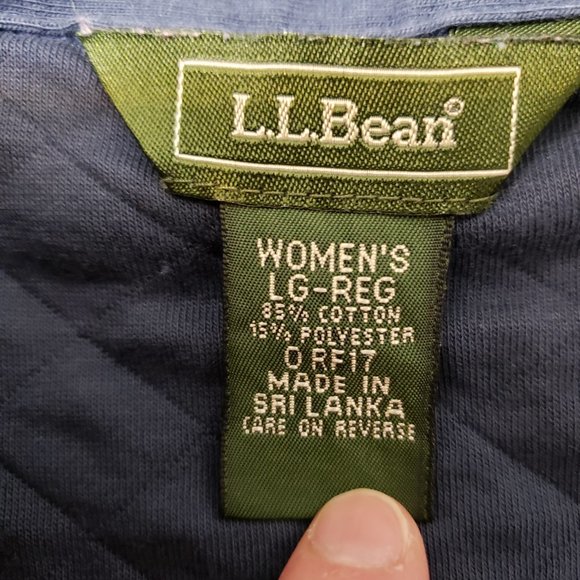 🌿LL Bean Navy Quilted Jacket - Picture 3 of 5